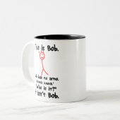 これはボブ – ノック・ノック・ジョークズ – ボブ・ジョークズミーム ツートーンマグカップ (正面左)
