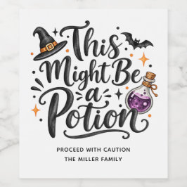 これはポーションかもしれない スプーキー ハロウィンパーティー ワインラベル