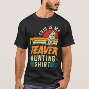 これはマイビーバー狩りレトロビーバーハンター Tシャツ