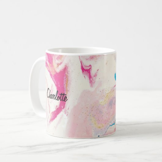 これはマグという名の私の幸せな場所のタイポグラフィです コーヒーマグカップ (正面左)