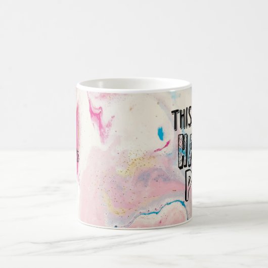 これはマグという名の私の幸せな場所のタイポグラフィです コーヒーマグカップ (中央)