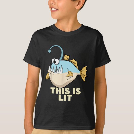 これはライトアングラー魚モンスター魚釣り漁師 Tシャツ (正面)