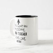 これはラテン語素晴らしの先生だ ツートーンマグカップ (正面左)