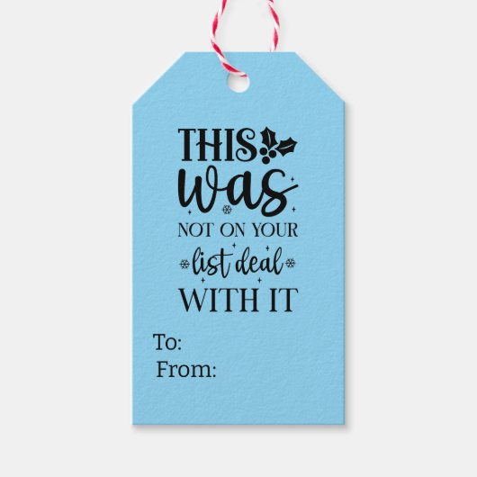 これはリストに載っていなかった ギフトタグ (正面)