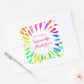 これはレーベル絵を描の虹名ラベルに属する スクエアシール (封筒)