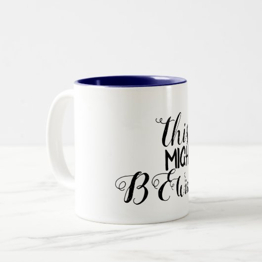 これはワインかもしれない、ちょうど飲むおもしろマグカップデザイン ツートーンマグカップ (正面左)