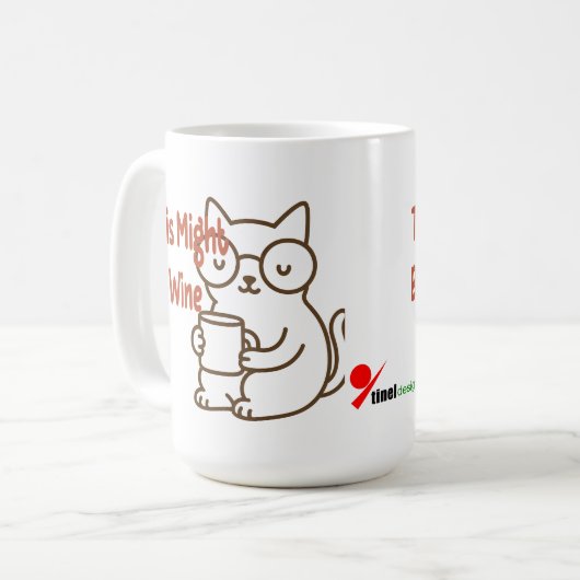 これはワインかもしれない – Cat Mug Edition コーヒーマグカップ (正面左)