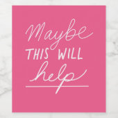 これはワイ救済ンおもしろいのラベル ワインラベル (シングルラベル)