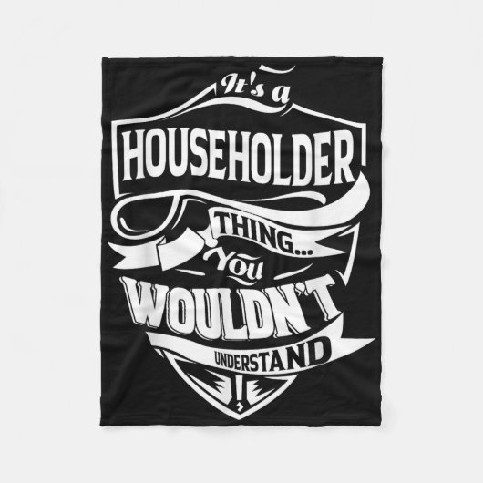 これは世帯主の賜物だ フリースブランケット (正面)