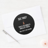 これは世界最小のバイオリン皮肉だ ラウンドシール (封筒)