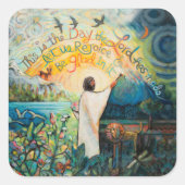 これは主がステッカーを作った日である スクエアシール (正面)