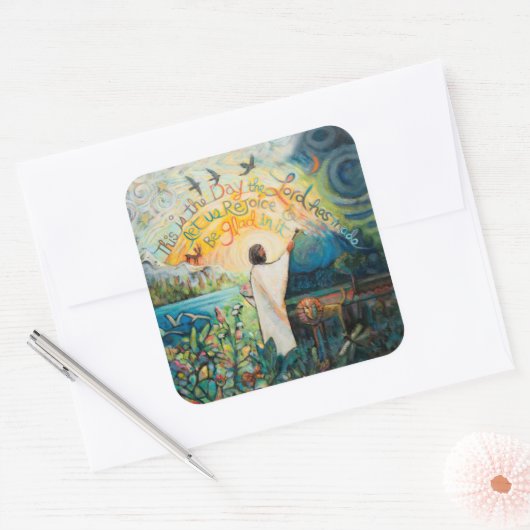 これは主がステッカーを作った日である スクエアシール (封筒)