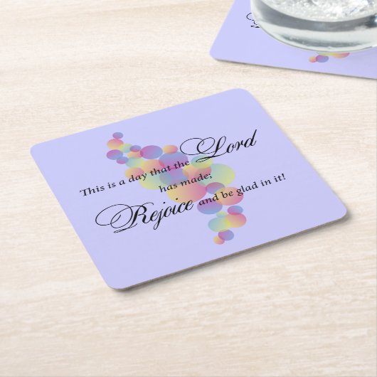 これは主が作った日です スクエアペーパーコースター (アングル)