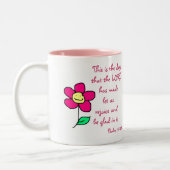 これは主が作った日です; 私達をに関して許可して下さい ツートーンマグカップ (左)