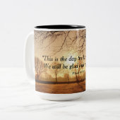 "これは主が"コーヒー・マグを作った日です ツートーンマグカップ (正面左)