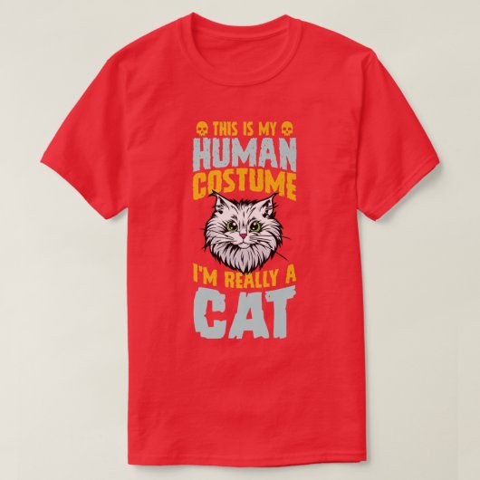 これは人間のコスチュームで、僕は本当に猫のH Tシャツ (デザイン正面)