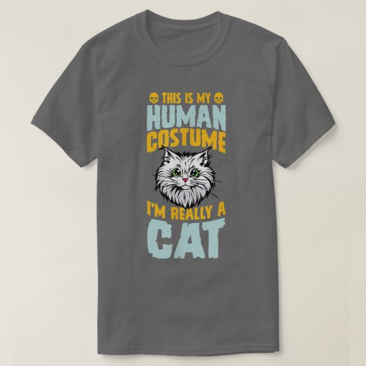 これは人間のコスチュームで、僕は本当に猫のH Tシャツ (デザイン正面)