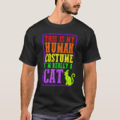 これは人間の衣装で本当に猫ハローウィー Tシャツ (正面)