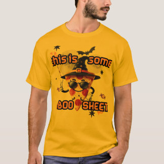 これは何かのブーシーツ – ハロウィンピザTシャツ Tシャツ