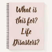 これは何のためだ？救命救急か？おもしろい ノートブック (正面)