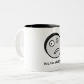 これは余りにコーヒー・マグを渡します ツートーンマグカップ (正面左)