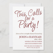 これは共同パーティーおもしろいのシャワーを呼び出す 招待状 (正面)