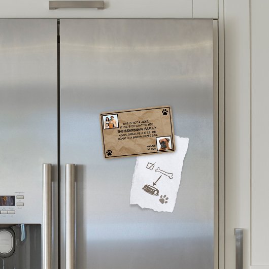 これは冗談ではないフォトドッグ磁石 マグネット