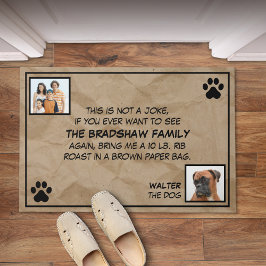 これは冗談ではない写真犬 ドアマット