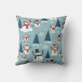 これは冬を迎える雪だるまのクッションだ。 クッション (裏面)