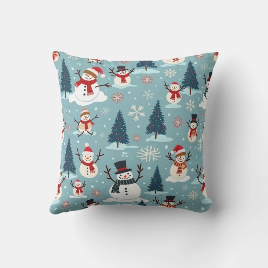 これは冬を迎える雪だるまのクッションだ。 クッション (裏面)