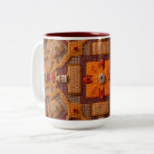 これは刺繍模様のマグである ツートーンマグカップ (正面左)