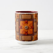 これは刺繍模様のマグである ツートーンマグカップ (中央)