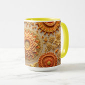 これは刺繍模様のマグである マグカップ (正面右)