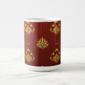 これは刺繍模様のマグである モーフィングマグカップ (中央)