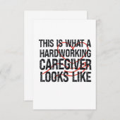 これは勤勉な介護者の見た目だ サンキューカード (正面/裏面)