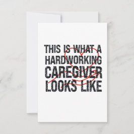 これは勤勉な介護者の見た目だ サンキューカード