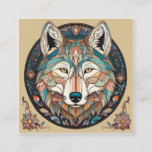 これは可愛いイラストレーションの手描き スクエア名刺 (正面)