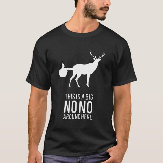 これは大きなノノノアここのまわりに鹿のお尻 Tシャツ (正面)