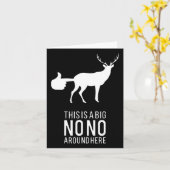 これは大きなノノノアこのまわりにの鹿おもしろいお尻 カード (黄色い花)