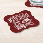 これは大きな犬のものだパーソナライズされた ペーパーコースター (アングル)