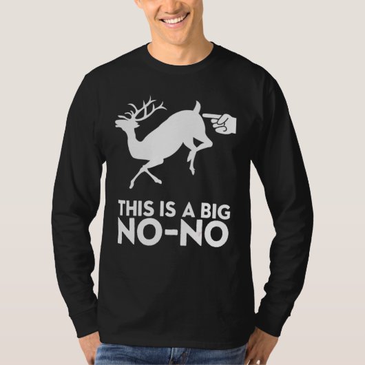 これは大きなNo No Deerお尻Touch Tシャツ (正面)