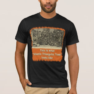 これは大西洋の三角貿易が見えるものにです Tシャツ