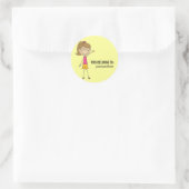 これは女の子のステッカーだ ラウンドシール (バッグ)