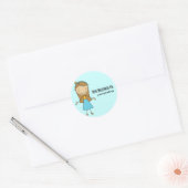 これは女の子のステッカーだ ラウンドシール (封筒)