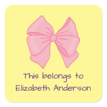 これは女の子の名前に属するBow Pink Yellow