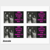 これは女性と私たちを侮辱する。 長方形シール (シート)