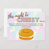 これは安いかもしれない…でも感謝してい!不動産仲介業者ポップ・アートのバイ インビテーションポストカード (正面/裏面)