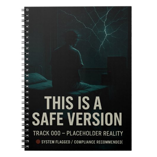 これは安全なバージョンである – Track 000のプレースホルダ ノートブック (正面)
