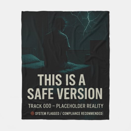 これは安全なバージョンである – Track 000のプレースホルダ フリースブランケット (正面)