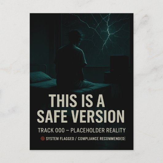 これは安全バージョン - トラック000プレースホルダ ポストカード (正面)